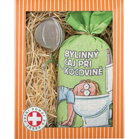 Bohemia Gifts Bylinný čaj pri opici sypaný 70 g + sitko na čaj 1 kus, darčeková sada