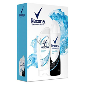 Rexona Freshness & Care sprchový gél 250 ml + Motionsense Invisible Aqua antiperspirant dezodorant sprej 150 ml, pre ženy kozmetická sada
