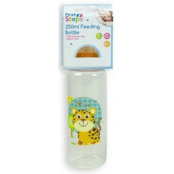 First Steps Jungle 0+ dojčenská fľaša Tiger 250 ml