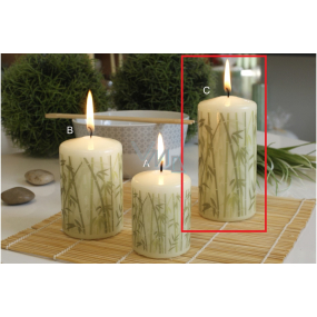 Lima Bambus sviečka slonová kosť valec 60 x 120 mm 1 kus
