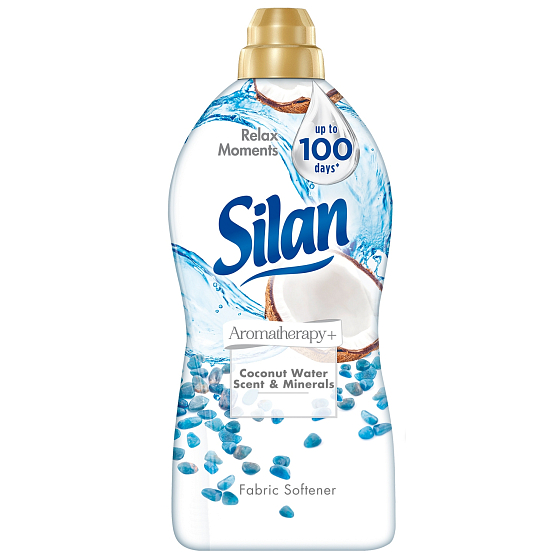 Silan Aromatherapy + Coconut Water & Minerals - Kokosová voda a minerály koncentrovaná aviváž 72 dávok 1,8 l