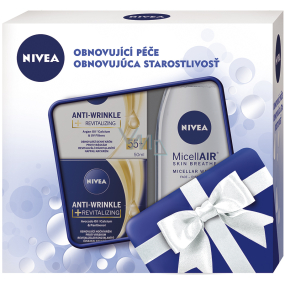 Nivea Upokojujúca micelárna voda 200 ml + Anti-Wrinkle + Revitalizing 55+ denný krém 50 ml + Anti-Wrinkle + Revitalizing 55+ nočný krém 50 ml, kozmetická sada