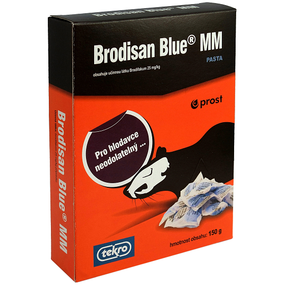 Tekro Brodisan Blue MM pasta na hubenie hlodavcov 150 g