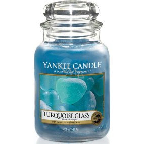 Yankee Candle Luscious Turquoise Glass - Tyrkysové sklo vonná sviečka Classic veľká sklo 623 g
