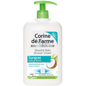 Corine de Farma Surgras Ultra-Rich Kokos krémový sprchový gél pre citlivú pokožku dávkovač 750 ml
