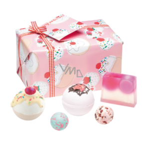 Bomb Cosmetics Višňová - Cherry Bathe-well balistik 2 x 160 g + guľôčka 2 x 30 g + mydlo 100 g, kozmetická sada