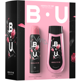 B.U. Absolute Me deodorant sprej pre ženy 150 ml + sprchový gél 250 ml, kozmetická sada
