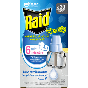 Raid Family náhradná tekutá náplň proti komárom, 30 nocí, 21 ml