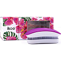 Ikoo Pocket Paradise vreckové kefa na vlasy podľa čínskej medicíny Sugar Plum White