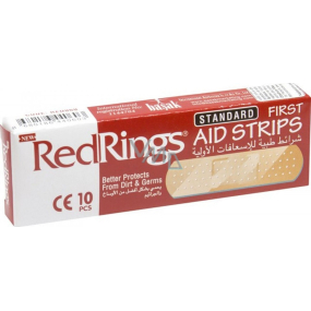 Red Rings Standard First Aid Strips náplasť 19 x 72 mm 10 kusov