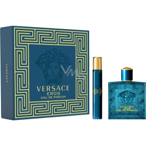 Versace Eros Eau de Parfum parfumovaná voda pre mužov 100 ml + parfumovaná voda 10 ml, darčeková sada pre mužov