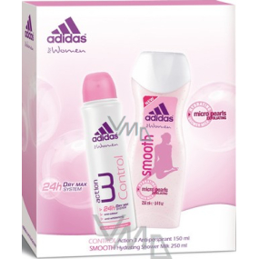 Adidas Action 3 Control dezodorant antiperspirant sprej 150 ml + sprchový gél 250 ml, darčeková sada