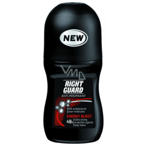 Right Guard Energy Burst guličkový dezodorant roll-on pre mužov 50 ml