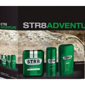 Str8 Adventure voda po holení 50 ml + dezodorant sprej 150 ml + sprchový gél 250 ml, kozmetická sada