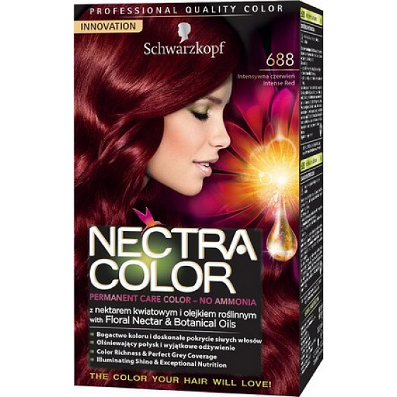 Schwarzkopf Nectra Color farba na vlasy 688 Intenzívna červená