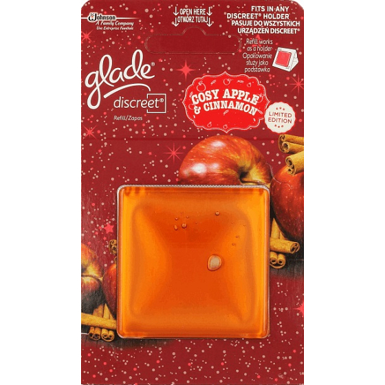 Glade by Brise Cosy Apple & Cinnamon Discreet osviežovač vzduchu náhradná náplň 8 g
