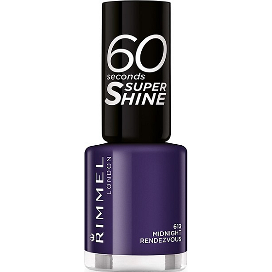 Rimmel London 60 sekund Super Shine Nail Polish lak na nechty 613 Midnight Rendezvous 8 ml