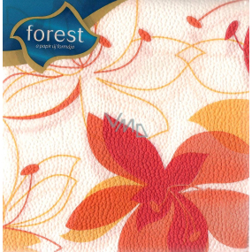 Forest Papierové obrúsky 1 vrstvové 30 x 30 cm 45 kusov Oranžový kvet