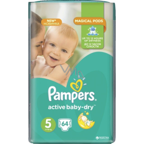 Pampers Active Baby Dry 5 Junior 11-18 kg jednorazové plienky 64 kusov