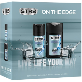 Str8 On The Edge dezodorant sprej pre mužov 150 ml + sprchový gél 250 ml, kozmetická sada