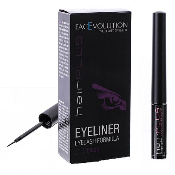 HairPlus FacEvolution Vyživujúce rýchloschnúce tekuté očné linky s obsahom rastového séra Hnedá, 1,5 ml