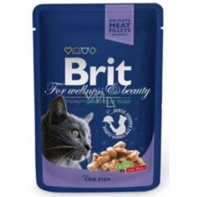 Brit Premium Treska v omáčke mäsová kapsička pre dospelé mačky 100 g Kompletné krmivo