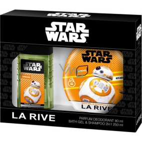La Rive Star Wars Droid parfumovaný deodorant sklo pre mužov 80 ml + sprchový gél 250 ml, kozmetická sada
