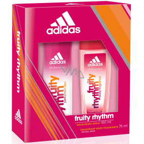 Adidas Fruity Rhythm parfumovaný deodorant sklo 75 ml + dezodorant sprej 150 ml, kozmetická sada