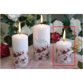 Lima Ruže sviečka biela valec 50 x 70 mm 1 kus
