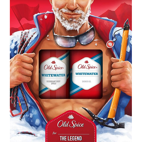 Old Spice White Water sprchový gél 250 ml + dezodorant sprej 150 ml, kozmetická sada pre mužov