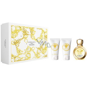 Versace Eros pour Femme toaletná voda pre ženy 50 ml + sprchový gél 50 ml + telové mlieko 50 ml, darčeková sada