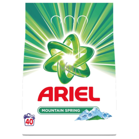 Ariel Mountain Spring prací prášok pre čisté a voňavé bielizeň bez škvŕn 40 dávok 3 kg