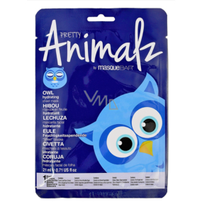 MasqueBar Pretty Animalz Sova textilné pleťová hydratačná maska 21 ml