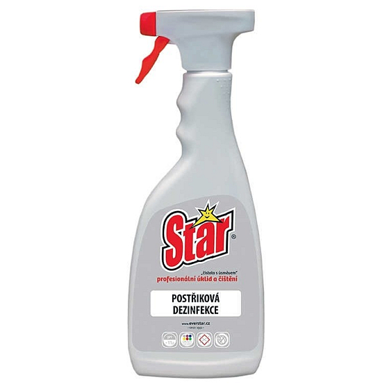 Star dezinfekcia povrchov profesionálne upratovanie a čistenie rozprašovač 650 ml