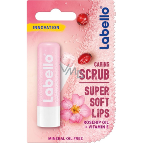 Labello Wild Rose ošetrujúce peeling na pery 5,5 ml