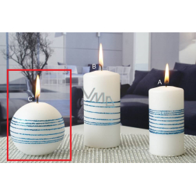 Lima Exclusive sviečka modrá guľa 80 mm 1 kus