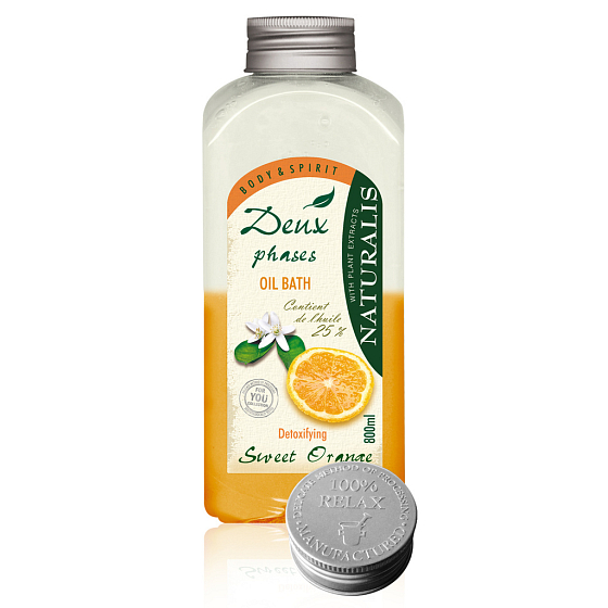 Naturalis Sweet Orange Dvojzložková olejová pena do kúpeľa 800 ml