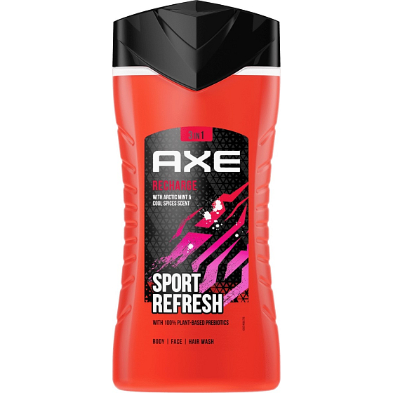 Axe Recharge 3v1 sprchový gel pre mužov 250 ml