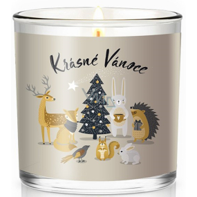 Nekupto Fashion Vianočná vonná sviečka Krásne Vianoce 7 x 7,5 cm