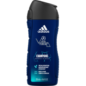 Adidas UEFA Champions League 2v1 sprchový gél a šampón pre mužov 250 ml