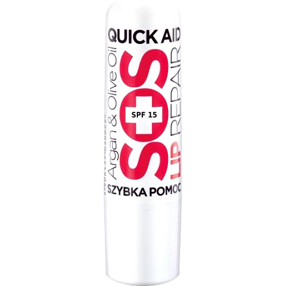 Quiz Cosmetics SOS Repair SPF15 regeneračný balzam na pery s arganovým a olivovým olejom 4 g