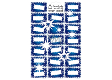 Arch Vianočné etikety Darčekové nálepky Modrá s hviezdami 17 x 24,5 cm