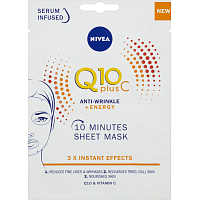 Nivea Q10 plus C textilná maska proti vráskam, 1 ks