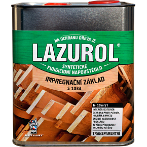 LAZUROL impregnačný základ S1033 číry, 2,5 l LAZUROL impregnačný základ S1033 číry, 2,5 l