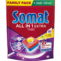 Somat Tablety do umývačky All in 1 Extra Lemon 140 ks