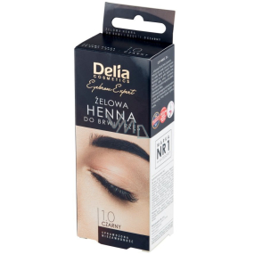 Delia Cosmetics Henna Tint gél na zafarbenie obočie 1.0 čierna 1 kus