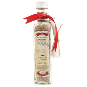 Bohemia Gifts Šalvia s bylinkami povzbudzujúce soľ do kúpeľa so šalviou as filtračným vreckom 260 g sklenený obal