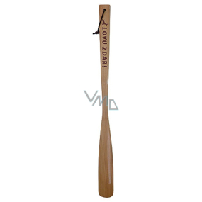Bohemia Gifts Drevená lyžica na topánky s potlačou pre poľovníkov - lovu zdar. Dĺžka 55 cm.