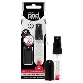 Travalo Perfume Pod Pure Essentials Black plniteľný flakón s rozprašovačom 5 ml