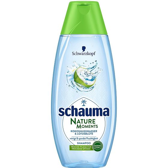 Schauma Nature Moments Indonézska kokosová voda a lotosový kvet hydratačné a regeneračné šampón 250 ml